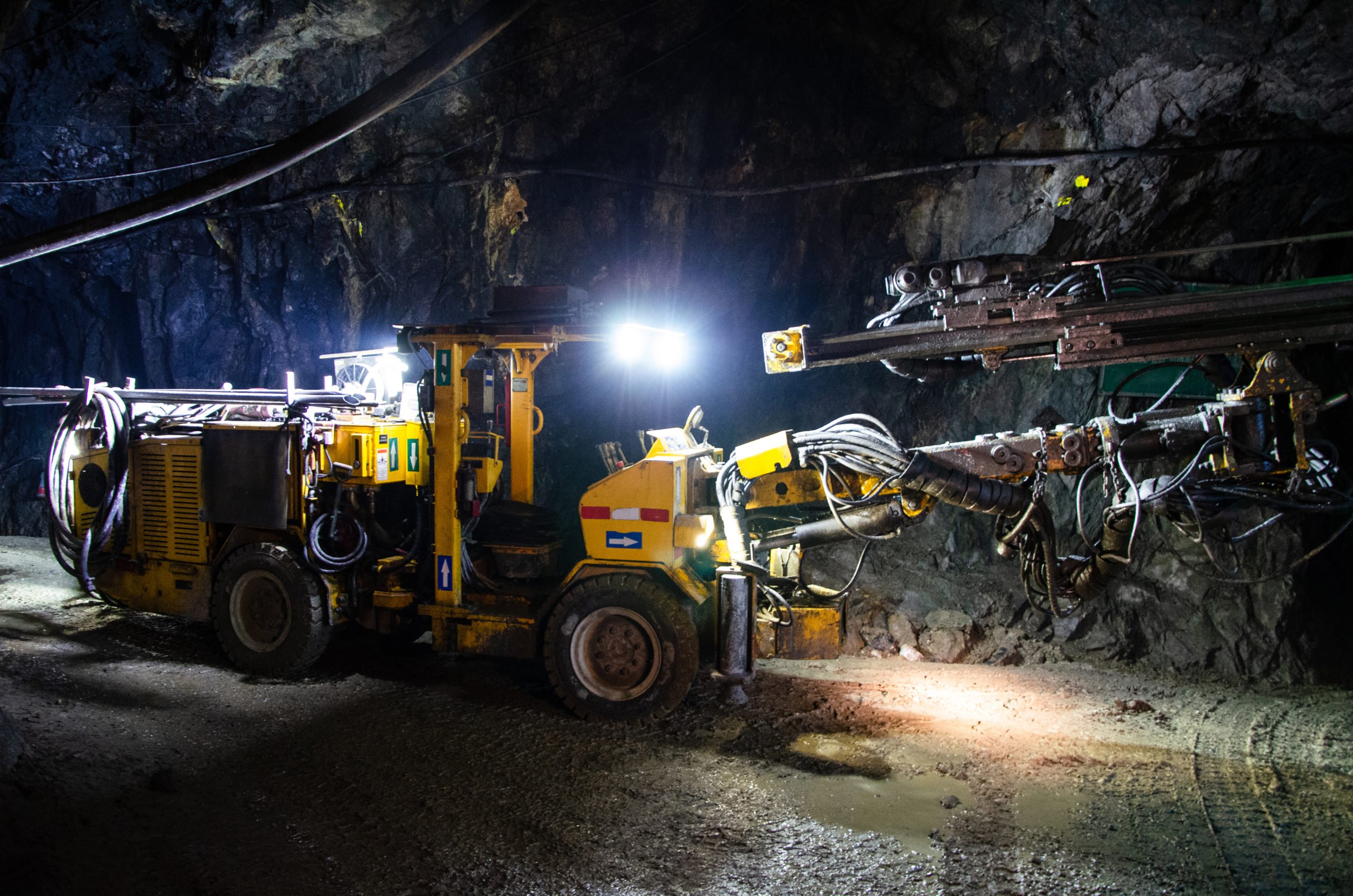 Jumbo Drill Posing at Underground Mine