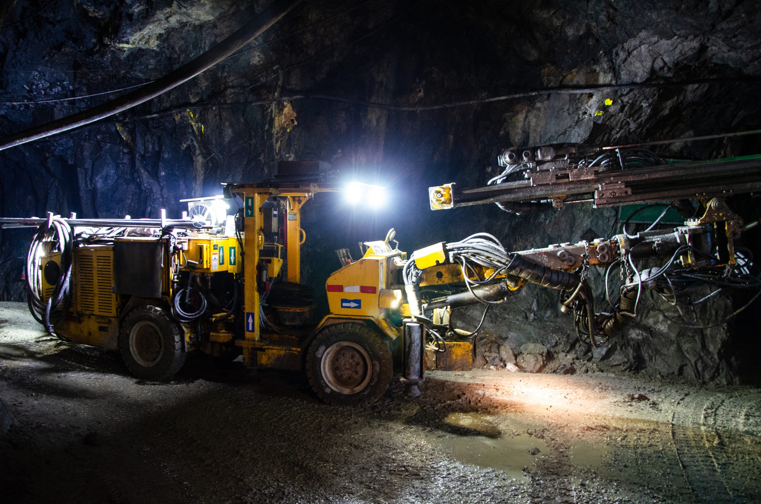 Jumbo Drill Posing at Underground Mine